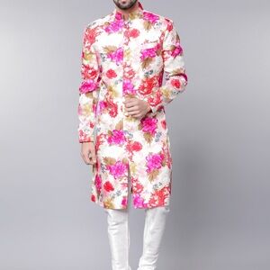Men Floral Sherwani Kutra 
Men Indian Kurta